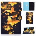 For Samsung Galaxy Tab A9+ Colored Drawing Stitching Horizontal Flip Tablet Leather Case(Golden Butt