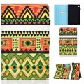 For Samsung Galaxy Tab A9 Colored Drawing Smart Leather Tablet Case(Folk-custom)