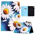 For Samsung Galaxy Tab A9+ Colored Drawing Smart Leather Tablet Case(Sunflower)