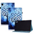 For Samsung Galaxy Tab A9+ Colored Drawing Elastic Band Smart Leather Tablet Case(Butterfly Tree)