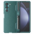 For Samsung Galaxy Z Fold5 NILLKIN CamShield Fold Series PC + TPU Phone Case with Pen Slot(Green)