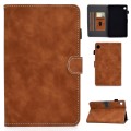 For Samsung Galaxy Tab A9 Cowhide Texture Horizontal Flip Leather Tablet Case(Brown)