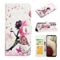 For Samsung Galaxy A24 4G Oil Embossed 3D Drawing Leather Phone Case(Flower Fairy)