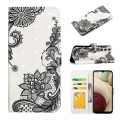 For Samsung Galaxy A24 4G Oil Embossed 3D Drawing Leather Phone Case(Lace Flower)