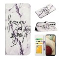 For Samsung Galaxy A34 Oil Embossed 3D Drawing Leather Phone Case(Words Marble)