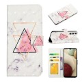 For Samsung Galaxy A54 Oil Embossed 3D Drawing Leather Phone Case(Triangular Marble)