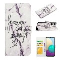 For Samsung Galaxy A04e Oil Embossed 3D Drawing Leather Phone Case(Words Marble)