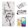 For Samsung Galaxy A04 Oil Embossed 3D Drawing Leather Phone Case(Words Marble)