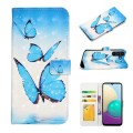 For Samsung Galaxy A04s Oil Embossed 3D Drawing Leather Phone Case(3 Butterflies)