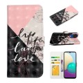 For Samsung Galaxy A03 Core Oil Embossed 3D Drawing Leather Phone Case(Stitching Marble)