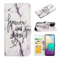 For Samsung Galaxy A41 Oil Embossed 3D Drawing Leather Phone Case(Words Marble)