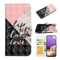For Samsung Galaxy A32 4G Oil Embossed 3D Drawing Leather Phone Case(Stitching Marble)