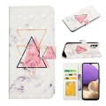 For Samsung Galaxy A32 4G Oil Embossed 3D Drawing Leather Phone Case(Triangular Marble)