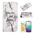 For Samsung Galaxy A02 Oil Embossed 3D Drawing Leather Phone Case(Words Marble)