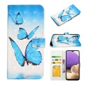 For Samsung Galaxy A32 5G Oil Embossed 3D Drawing Leather Phone Case(3 Butterflies)