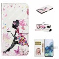 For Samsung Galaxy A71 4G Oil Embossed 3D Drawing Leather Phone Case(Flower Fairy)