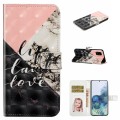 For Samsung Galaxy A51 4G Oil Embossed 3D Drawing Leather Phone Case(Stitching Marble)