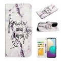 For Samsung Galaxy A51 4G Oil Embossed 3D Drawing Leather Phone Case(Words Marble)