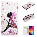 For Samsung Galaxy A70 Oil Embossed 3D Drawing Leather Phone Case(Flower Fairy)