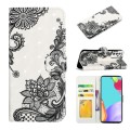 For Samsung Galaxy A82 Oil Embossed 3D Drawing Leather Phone Case(Lace Flower)