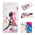 For Samsung Galaxy A10 / M10 Oil Embossed 3D Drawing Leather Phone Case(Flower Fairy)