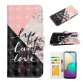 For Samsung Galaxy M23 Oil Embossed 3D Drawing Leather Phone Case(Stitching Marble)