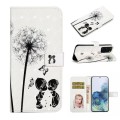 For Samsung Galaxy S20 Oil Embossed 3D Drawing Leather Phone Case(Couple Dandelion)