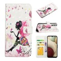 For Samsung Galaxy A15 Oil Embossed 3D Drawing Leather Phone Case(Flower Fairy)