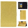 For Samsung Galaxy Tab A9 Glitter Powder Leather Tablet Case(Gold)