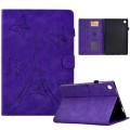 For Samsung Galaxy Tab A9+ Embossed Tower Flip Leather Tablet Case with Sleep / Wake-up Function(Pur