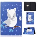 For Samsung Galaxy Tab A9 Electric Pressed Colored Drawing Flip Leather Tablet Case(Arctic Fox)