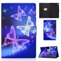For Samsung Galaxy Tab A9 Electric Pressed Colored Drawing Leather Tablet Case(Starry Sky Butterfly)