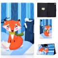 For Samsung Galaxy Tab A9 Electric Pressed Colored Drawing Leather Tablet Case(Fox)