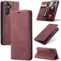 For Samsung Galaxy A35 5G CaseMe 013 Multifunctional Horizontal Flip Leather Phone Case(Wine Red)