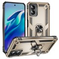 For Motorola Moto G Power 5G 2024 Shockproof TPU + PC Phone Case with Holder(Gold)