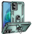 For Motorola Moto G Play 4G 2024 Shockproof TPU + PC Phone Case with Holder(Dark Green)