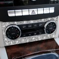For Mercedes-Benz C-class W204 2011-2013 Car AC Knob Control Panel A Diamond Decorative Sticker, Lef