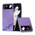 For Samsung Galaxy Z Flip4 5G Painted Pattern PC Phone Case(Violet)