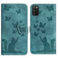 For Samsung Galaxy A03s EU Butterfly Cat Embossing Flip Leather Phone Case(Wathet)