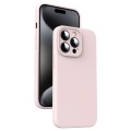 For iPhone 15 Pro Max Microfiber Liquid Silicone Shockproof Phone Case(Pink)
