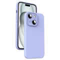 For iPhone 15 Plus Microfiber Liquid Silicone Shockproof Phone Case(Purple)