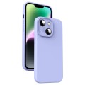 For iPhone 14 Microfiber Liquid Silicone Shockproof Phone Case(Purple)