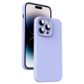 For iPhone 14 Pro Microfiber Liquid Silicone Shockproof Phone Case(Purple)