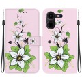 For Tecno Pova 5 Pro Crystal Texture Colored Drawing Leather Phone Case(Lily)