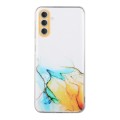 For Samsung Galaxy A15 5G Hollow Marble Pattern TPU Phone Case(Yellow)