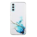 For Samsung Galaxy A05s Hollow Marble Pattern TPU Phone Case(Blue)