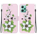 For Xiaomi Redmi Note 12 5G Crystal Texture Colored Drawing Leather Phone Case(Lily)