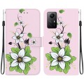 For Xiaomi Redmi Note 12S Crystal Texture Colored Drawing Leather Phone Case(Lily)