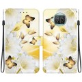 For Xiaomi Mi 10T Lite 5G Crystal Texture Colored Drawing Leather Phone Case(Gold Butterfly Epiphyll