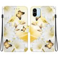 For Xiaomi Redmi A1 / A2 Crystal Texture Colored Drawing Leather Phone Case(Gold Butterfly Epiphyllu